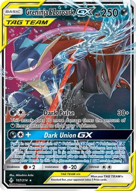 Greninja & Zoroark GX card image