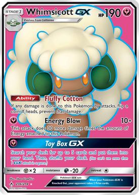 Whimsicott GX — Full Art card image