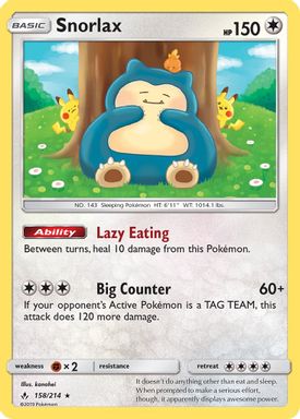 Snorlax-Reverse Foil card image