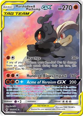 Marshadow & Machamp GX — Full Art card image