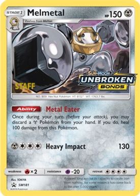 Melmetal-Holo — Unbroken Bonds Prerelease-Staff card image