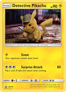 Detective Pikachu-Holo — Detective Pikachu on the Case Figure Collection card image