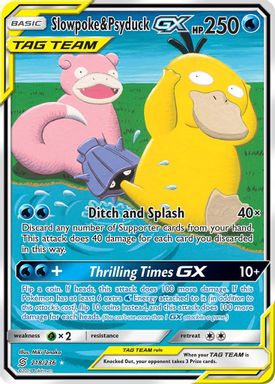 Slowpoke & Psyduck GX — Full Art card image