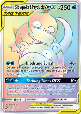 Slowpoke & Psyduck GX — Secret Full Art card image