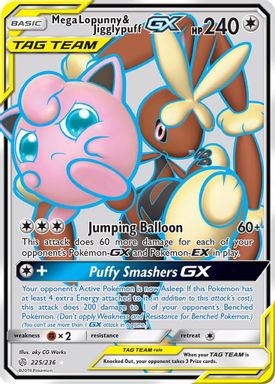 Mega Lopunny & Jigglypuff GX — Full Art card image