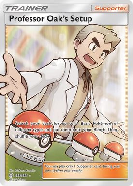 Professor Oak's Setup — Full Art card image