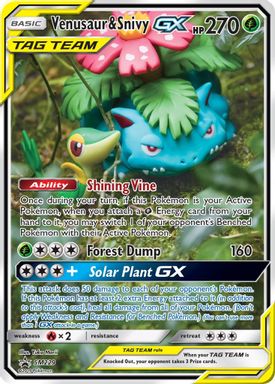 Venusaur & Snivy GX — Tag Team Generations Premium Collection Full Art card image
