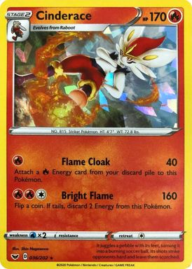 Cinderace-Holo — Cracked Ice card image