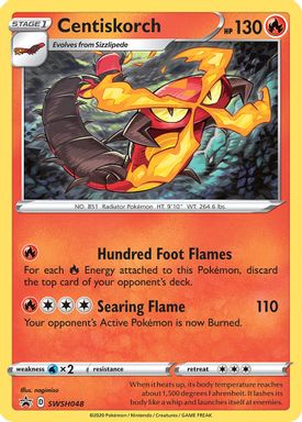 Centiskorch-Holo — Champion's Path Special Pin Collection card image