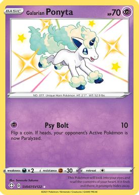 Galarian Ponyta-Holo card image
