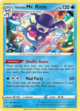 Galarian Mr. Rime-Holo — Shining Fates Mad Party Pin Collection card image