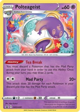 Polteageist-Holo — Shining Fates Mad Party Pin Collection card image
