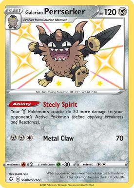 Galarian Perrserker-Holo card image