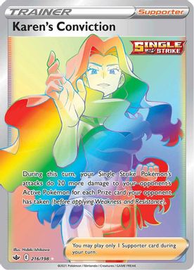 Karen's Conviction — Secret Full Art card image
