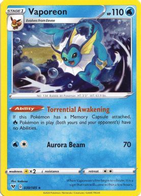 Vaporeon-Holo — 2021 Collector Chest card image