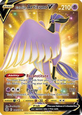 Galarian Articuno V — Secret Full Art card image
