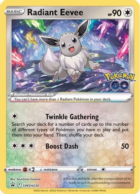 Radiant Eevee — Pokemon Go Premium Collection Radiant Eevee card image