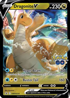 Dragonite V — Pokemon Go Premier Deck Holder Collection card image