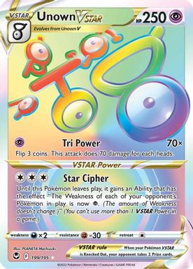 Unown Vstar — Secret Full Art card image