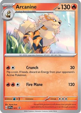 Arcanine — Scarlet & Violet Three Pack Blister card image