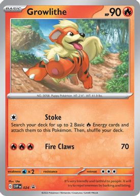 Growlithe — Paldea Evolved Single Pack Blister card image
