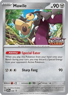 Mawile — Obsidian Flames Prerelease-Staff card image