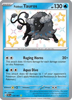 Paldean Tauros — Shiny Rare card image