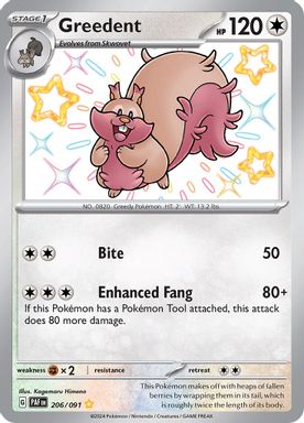 Greedent — Shiny Rare card image
