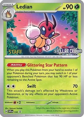 Ledian — Stellar Crown Prerelease-Staff card image