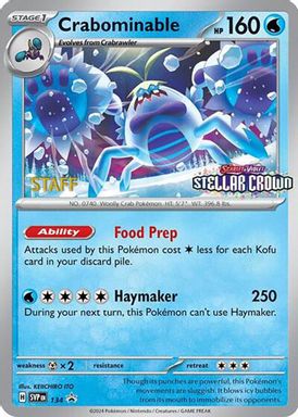 Crabominable — Stellar Crown Prerelease-Staff card image