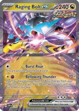 Raging Bolt EX — Paradox Destinies Tin card image