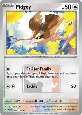 Pidgey — Pokemon League card image