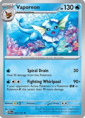Vaporeon — Reverse Holo card image