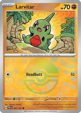 Larvitar — Poke Ball Reverse Holo card image
