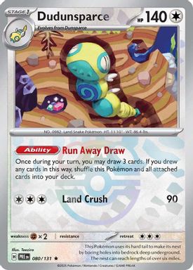 Dudunsparce — Master Ball Reverse Holo card image