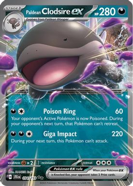 Paldean Clodsire EX card image