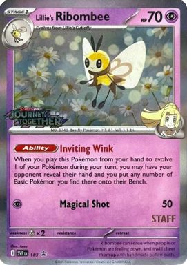 Lillie's Ribombee — Journey Together Prerelease-Staff card image