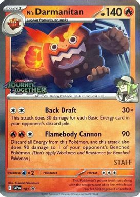 N's Darmanitan — Journey Together Prerelease-Staff card image