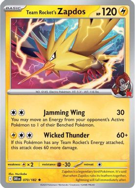 Team Rocket's Zapdos card image