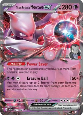 Team Rocket's Mewtwo EX card image