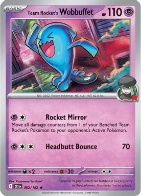 Team Rocket's Wobbuffet card image