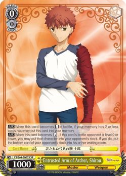 Entrusted Arm Of Archer Shirou Sr Fate Stay Night Heaven S Feel Weiss Schwarz Tcgplayer Com Entrusted Arm Of Archer Shirou Sr Fate Stay Night Heaven S Feel Weiss Schwarz Tcgplayer Com