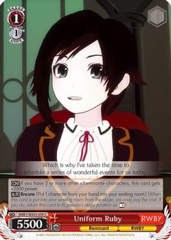Uniform Ruby Rwby Weiss Schwarz Tcgplayer Com