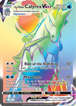 Ice Rider Calyrex VMAX RR RAINBOW RARE Pokemon TCG Online PTCGO 202//198 DIGITAL