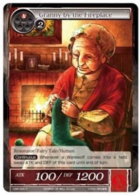 Granny by the Fireplace