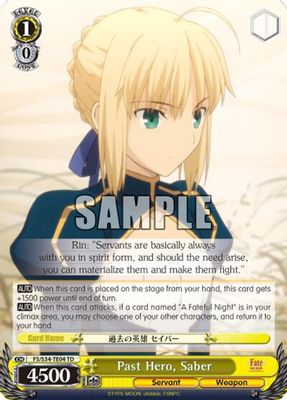 Past Hero, Saber (TD)