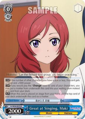 Great at Singing, Maki
