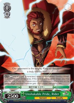 Unshakable Pride, Rider