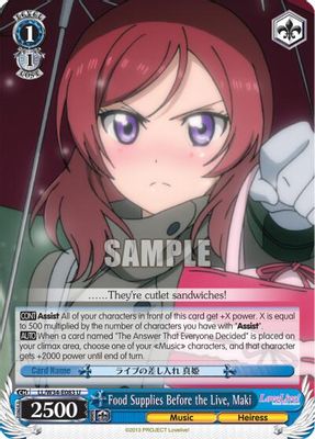 Food Supplies Before the Live, Maki