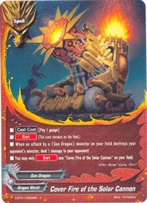 Cover Fire of the Solar Cannon